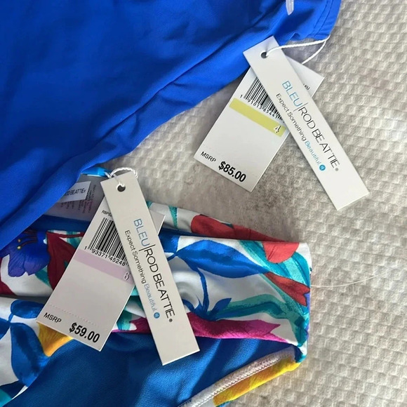 Bleu Rod Beattie Aruba Bleu Tankini Size 4 and Floral Bikini Bottom Size 6 - Picture 11 of 12